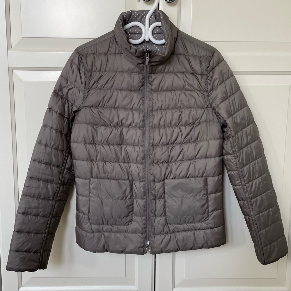 Reversible Lightweight Polka Dot Zippered Jacket